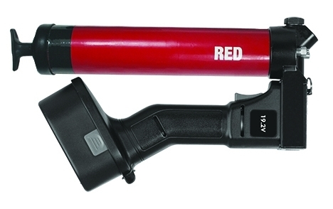 Electric grease gun with red tube