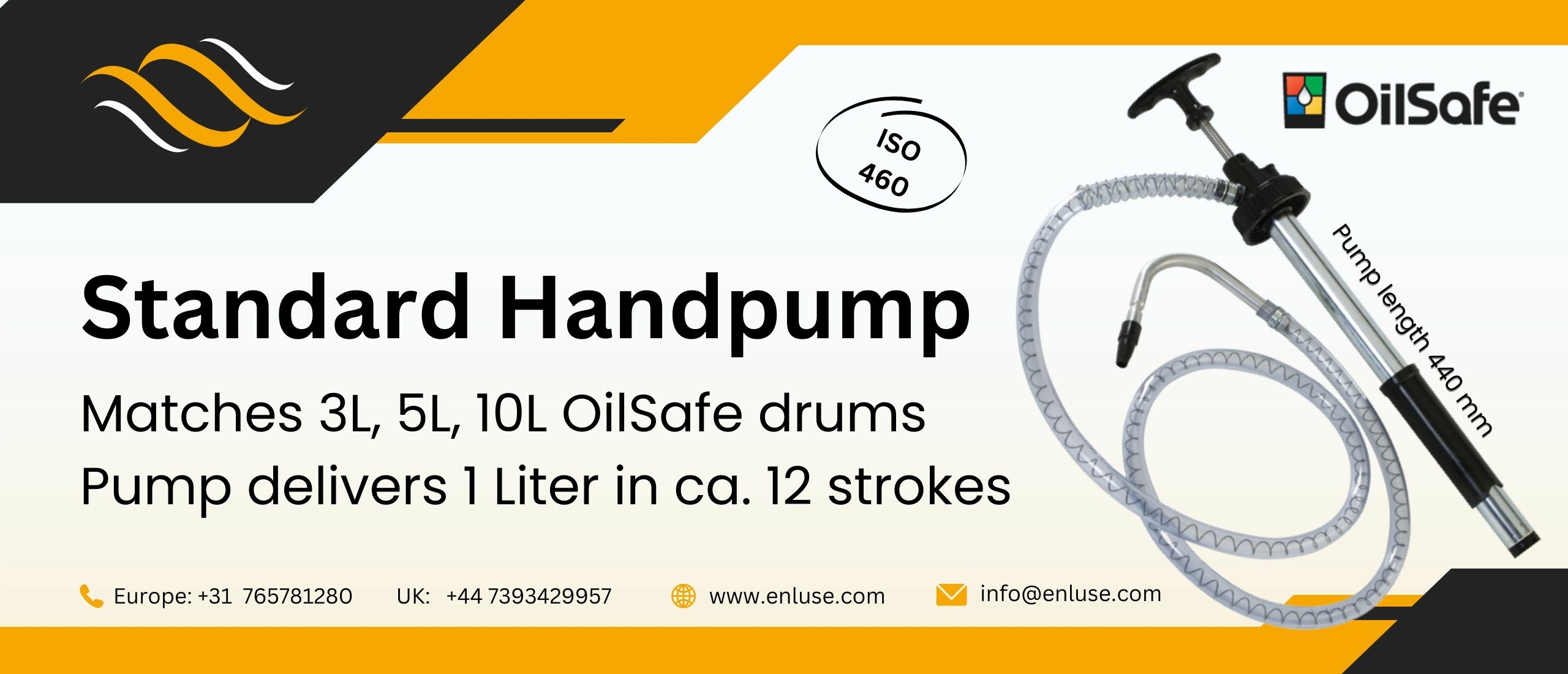 Handpump, standard for 3, 5 and 10 liter drums