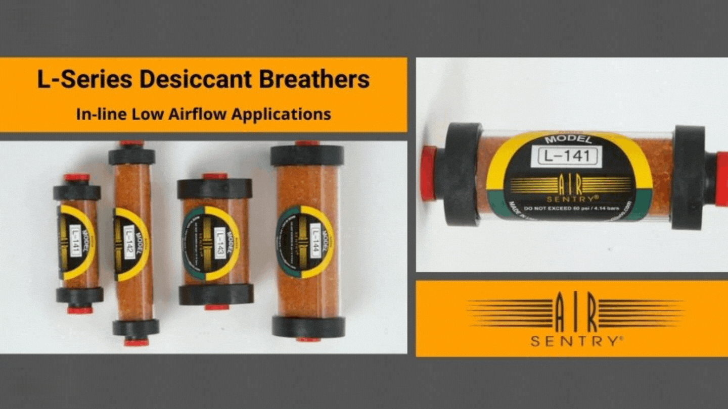 Air Sentry desiccant breathers -l-m-r-xr-series