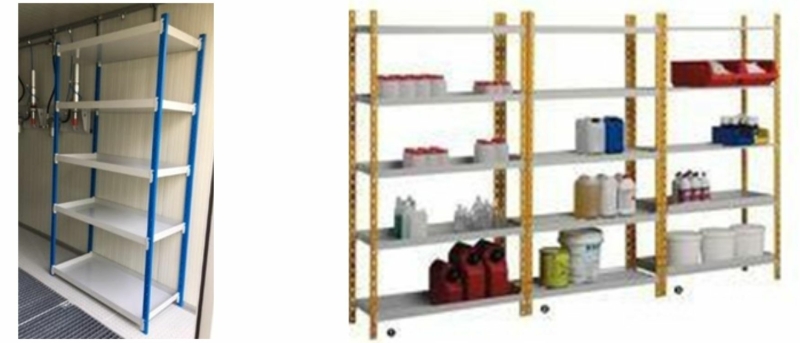 Open rack for OilSafe cans and small lubrication tools