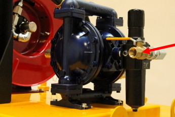 Valve for controlling “on/off” function of pneumatic diaphragm pump.