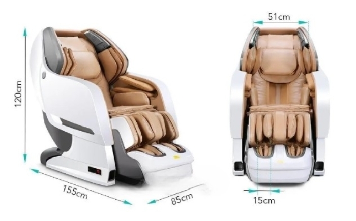 Ruimtebesparend massage chair design