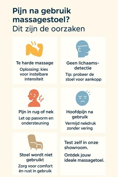 Pijn na gebruik massagestoel