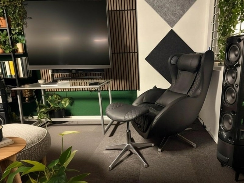 Trendy fauteuil in gebruik