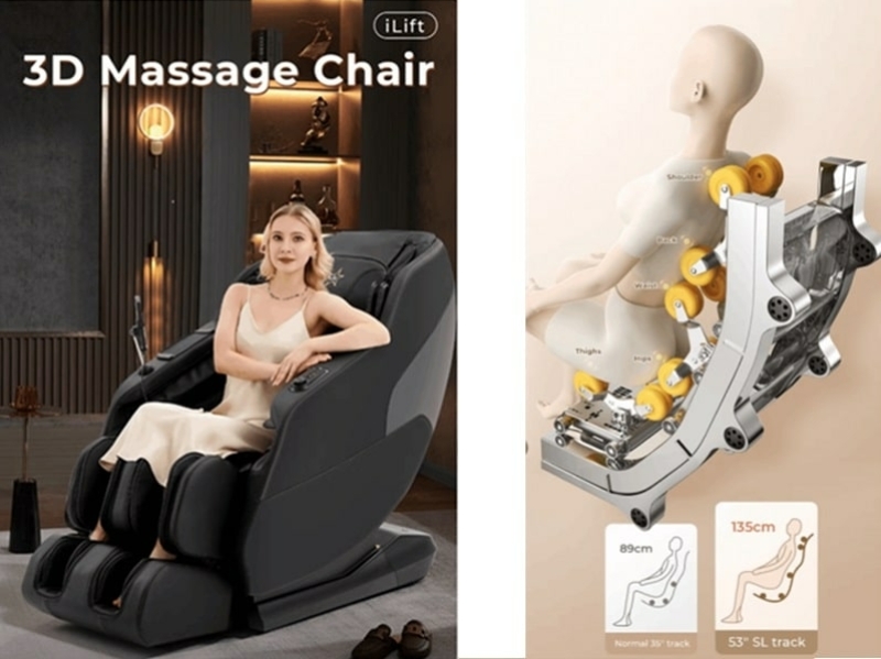 3d massagestoel met s-track