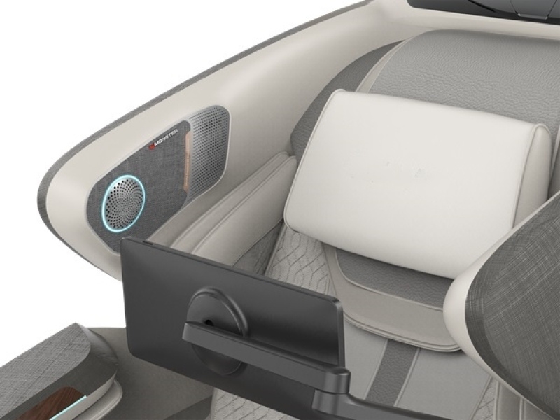 Detailfoto hoofdkussen luxe kiyora massagestoel