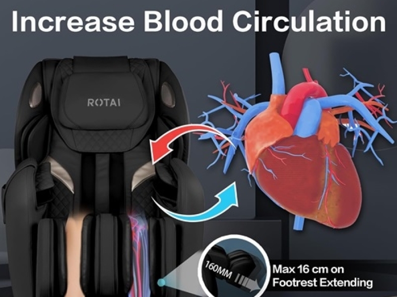 Massagestoel verbeterd de bloedcirculatie Massagestoel verbeterd de bloedcirculatie