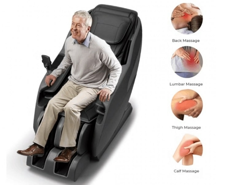 Massagestoel voor senioren met massage gebieden