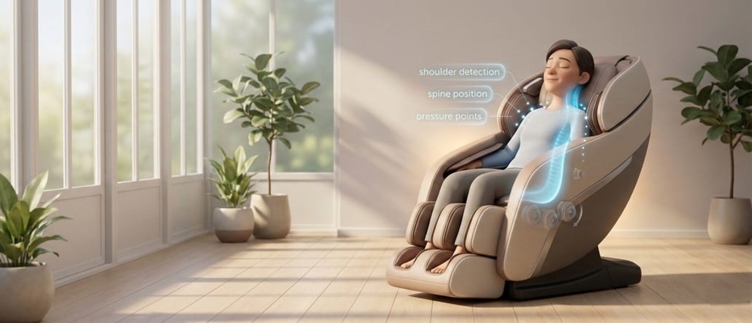 Slijtage bodyscan van een massagestoel