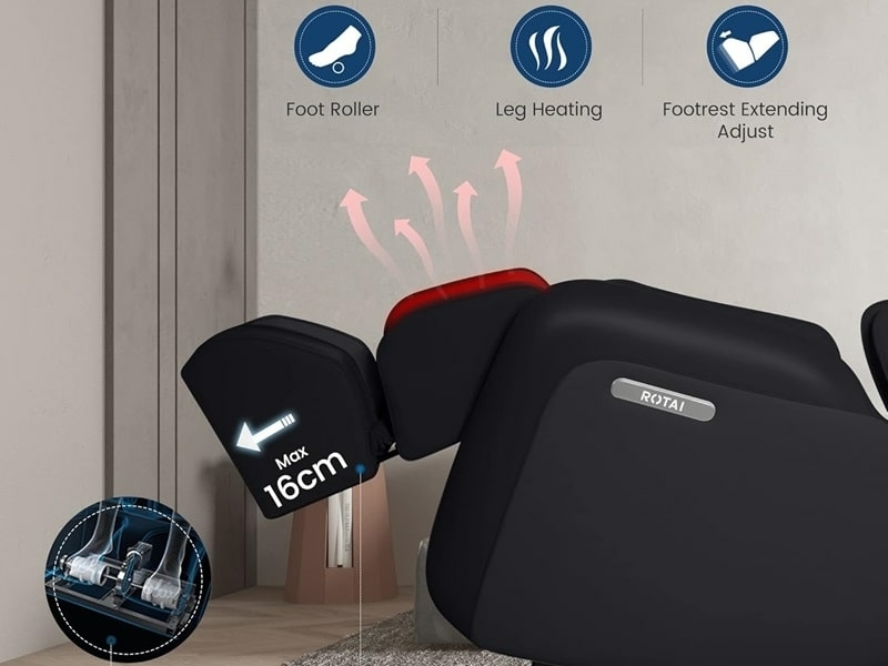 Voetmassage in massagestoel Voetmassage in massagestoel