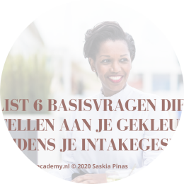 Cover checklist 6 basisvragen die je moet stellen aan je gekleurde klant tijdens een intakegesprek
