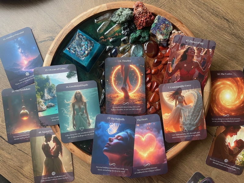 Dansen tussen Vuur & Water Oracle Deck by Eva van Zeeland Fire and Water Cards