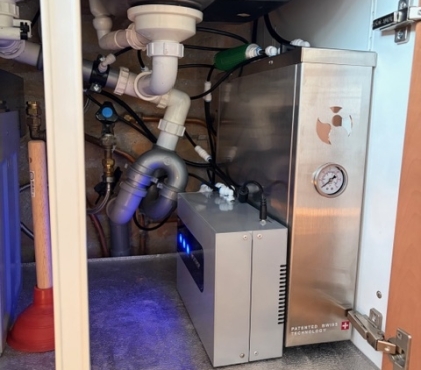 Installatie EVOfilter met EVOchrage en EVObooster