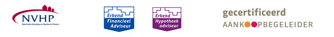 Nederlandse Vereniging van Hypothecair Planners Erkend Financieel Adviseur Erkend Hypotheekadviseur Gecertificeerd aankoopbegeleider Nederlandse Vereniging van Hypothecair Planners Erkend Financieel Adviseur Erkend Hypotheekadviseur Gecertificeerd aankoopbegeleider