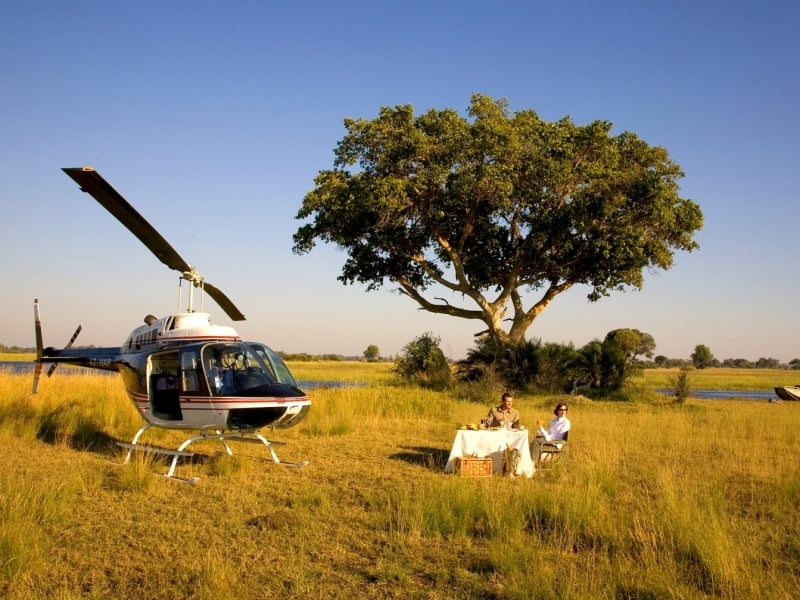 helicopter tours in zuid afrika in botswana