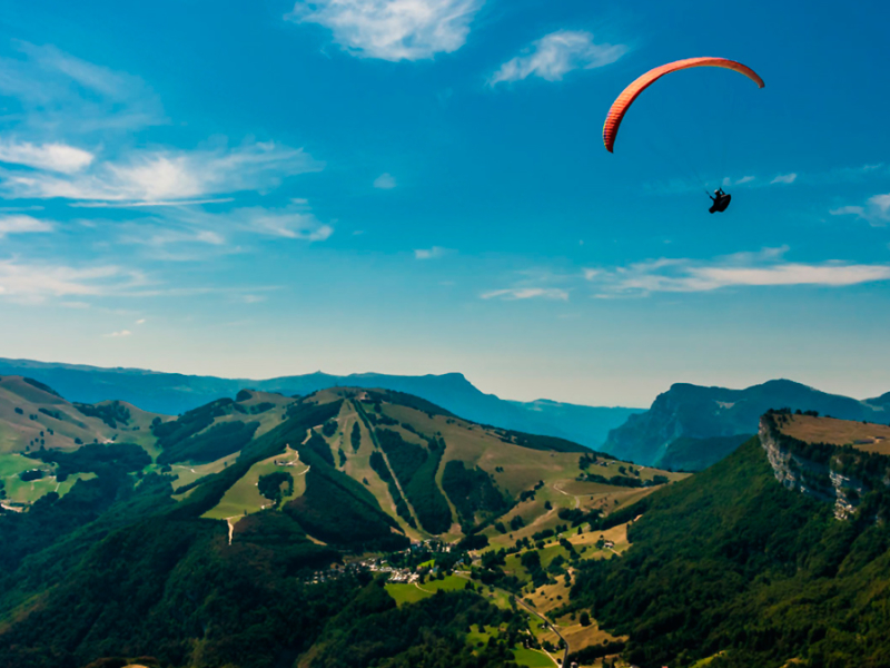 paragliding in zuid-afrika hoge bergen