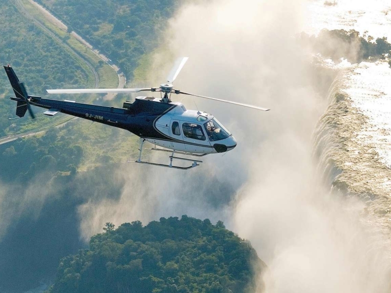 helicopter tours in zuid afrika victoria falls watervall