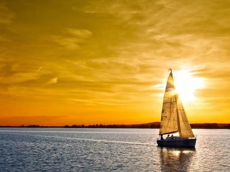 zeilen in zuid afrika sunset boot zonsondergang