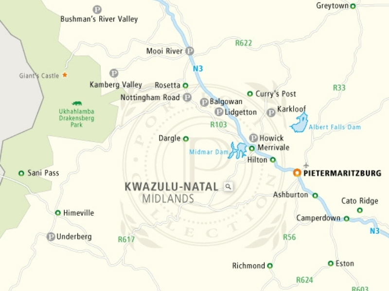 kaart-midlands-meander-kwazulu-natal-zuid-afrika