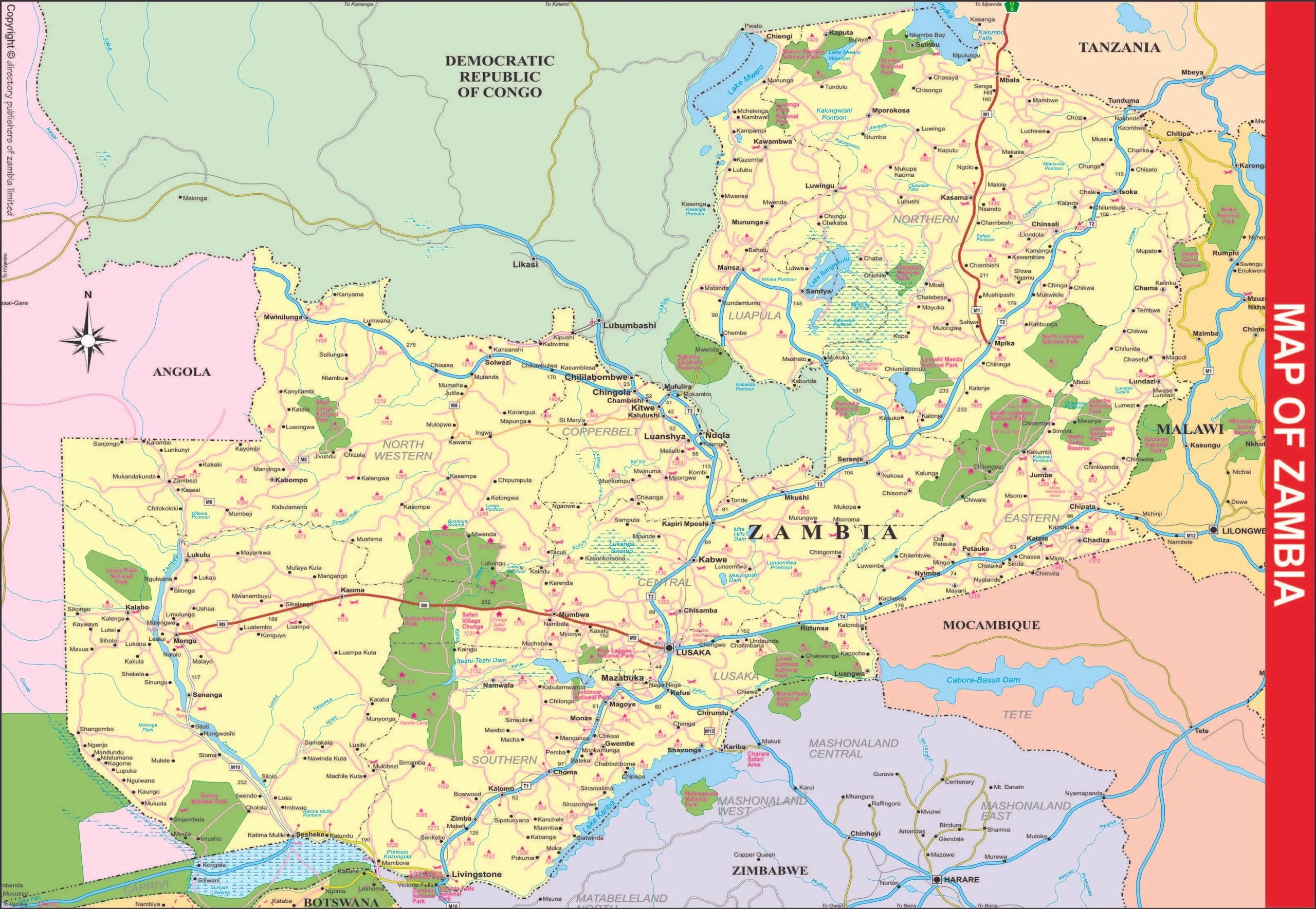 zambia-map-kaart