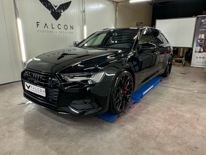 Audi A6 met premium glascoating voor diepe glans audi A6 in Groningen voorzien van een glascoating voor optimale bescherming en glans