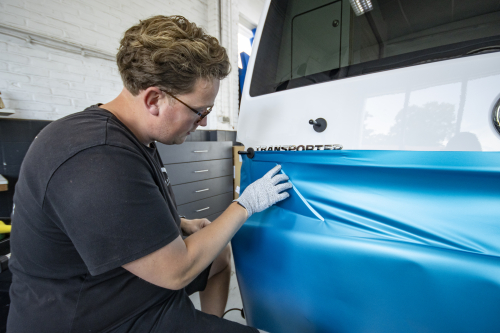 two tone wrappen van een camper