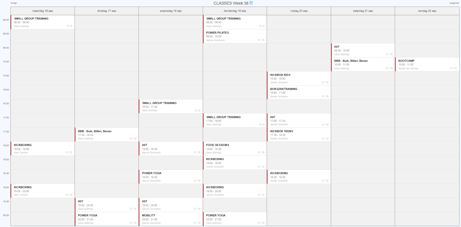 Classes Rooster