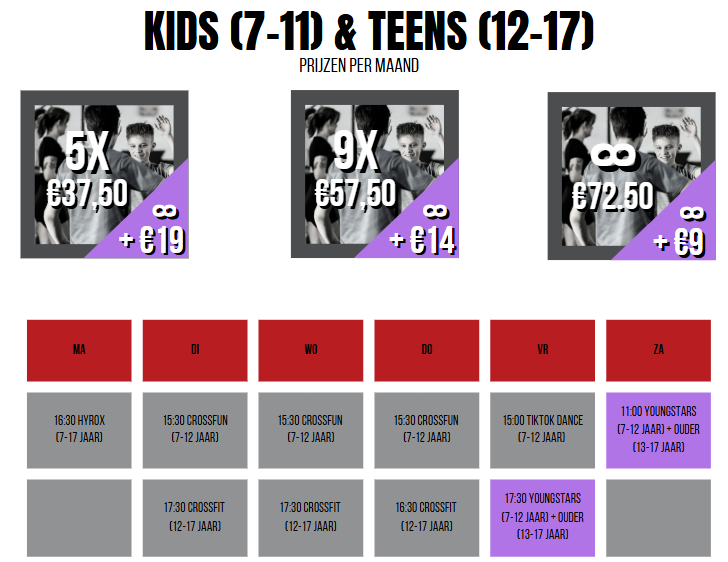KRACHTTRAINING VOOR TIENERS