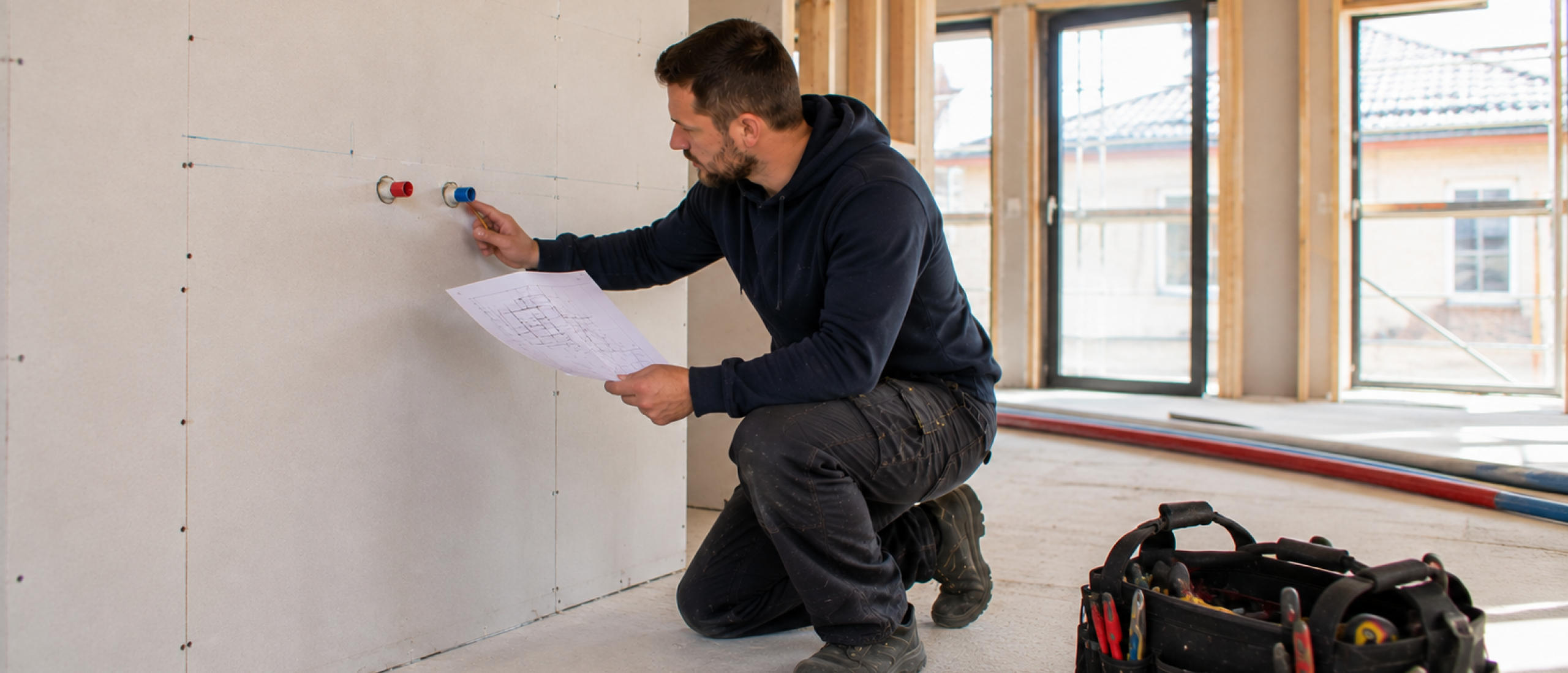 Loodgieter in de nieuwbouw: werkzaamheden van ruwbouw tot afbouw