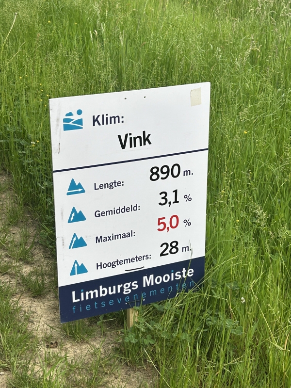 Totale route uitgepijld