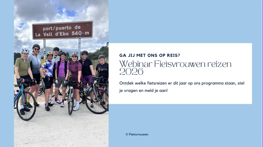 Webinar Fietsvrouwen reizen 2026