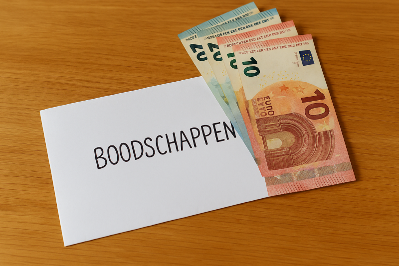 boodschappenenvelop met cash boodschappenenvelop met cash