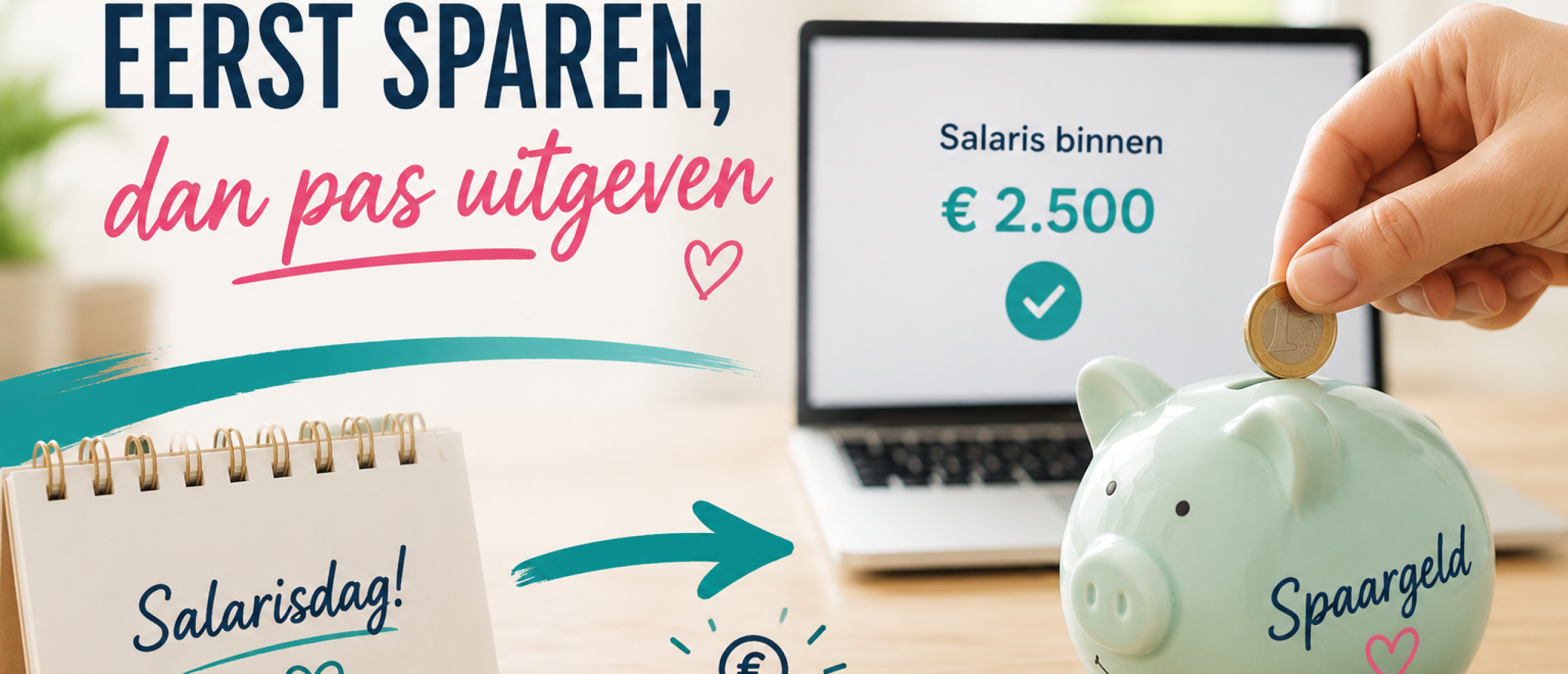 Sparen van wat overblijft? Draai het eens om