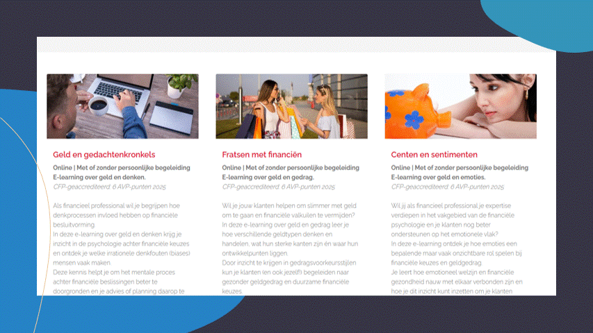 Feest! Onze drie e-learnings zijn ook CFP geaccrediteerd!