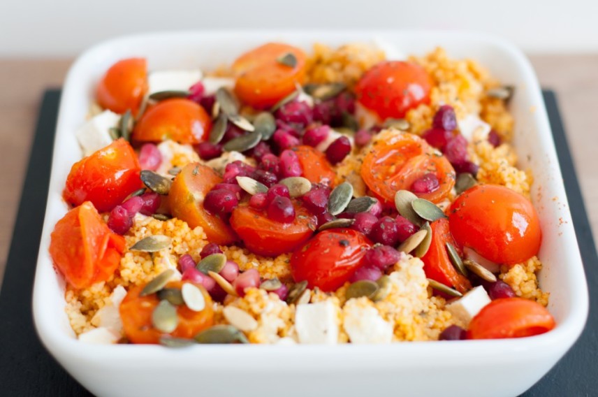 15minute meal Couscous met feta en granaatappel