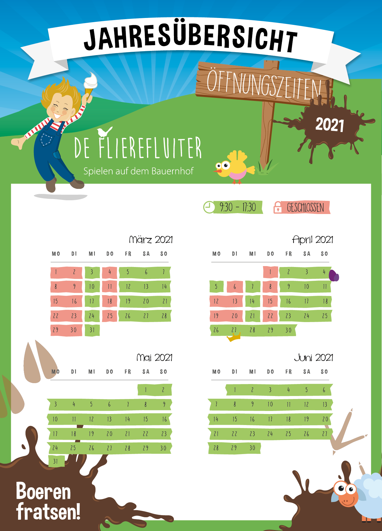 offnungszeiten spielplatz osten Niederlande