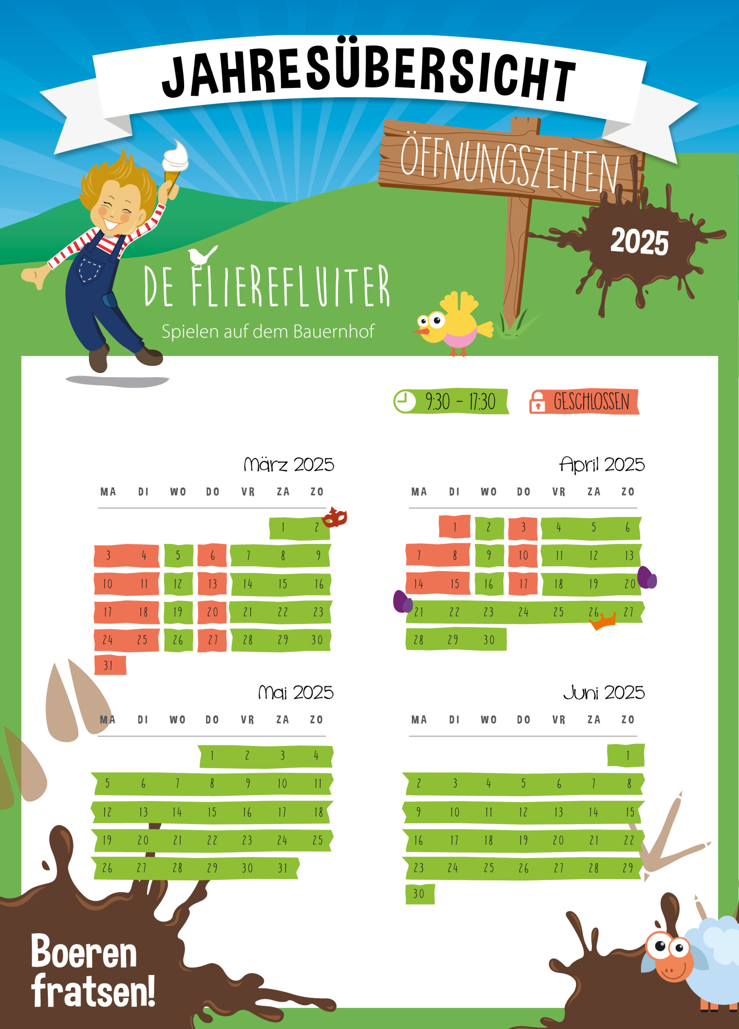 öffnungszeiten Bauernhof de Flierefluiters ins Holland