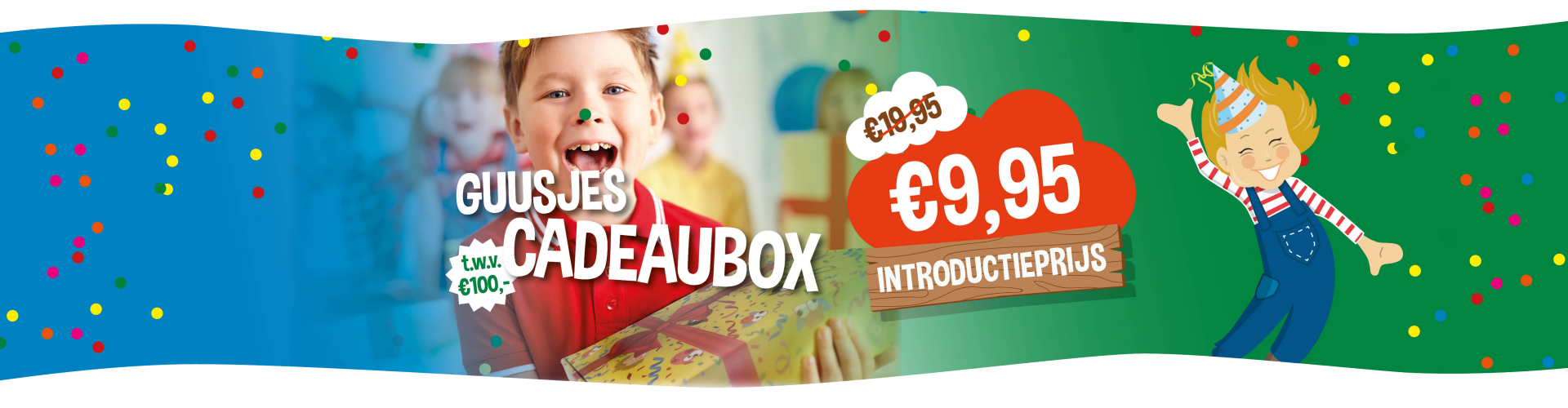 Boek je verjaardagsbox bij je kinderfeestje voor deze introductieprijs