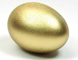 gouden ei zoeken met Pasen