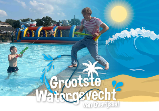 Groostte watergevecht van Overijssel bj Speelpark de Flierefluiter