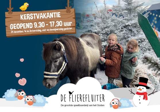 Het leukste uitje tijdens de kerstvakantie vind je bij Speelboerderij de Flierefluiter in Raalte