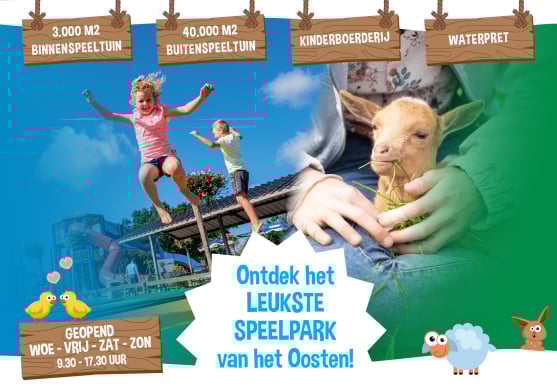 Ontdek het leukste speelpark van het Oosten: de Flierefluiter in Raalte Kom heerlijk spelen tijdens het Lentefeest en ontdek vele jonge dieren!