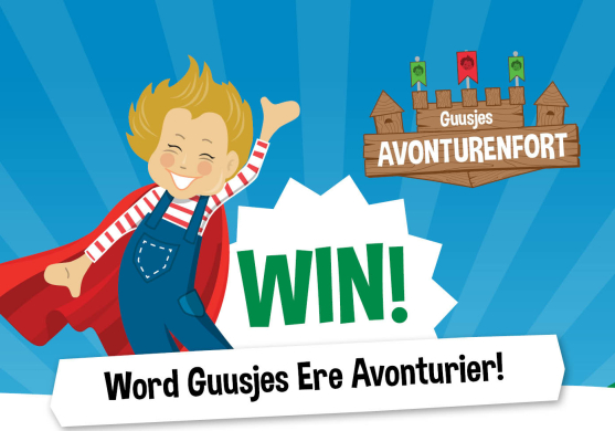 Win - Word Guusjes Ere Avonturier van het Avonturenfort Win jaarkaarten 2026 voor het hele gezin