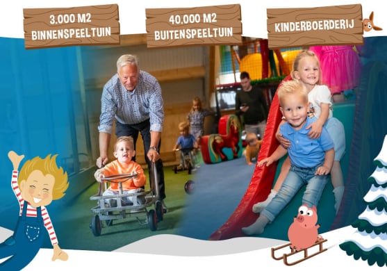 Een gezellig dagje uit waar kinderen zich ook in de winter helemaal kunnen uitleven! Kom spelen, klimmen, dieren knuffelen en eindeloos genieten bij de Winter Flierefluiter