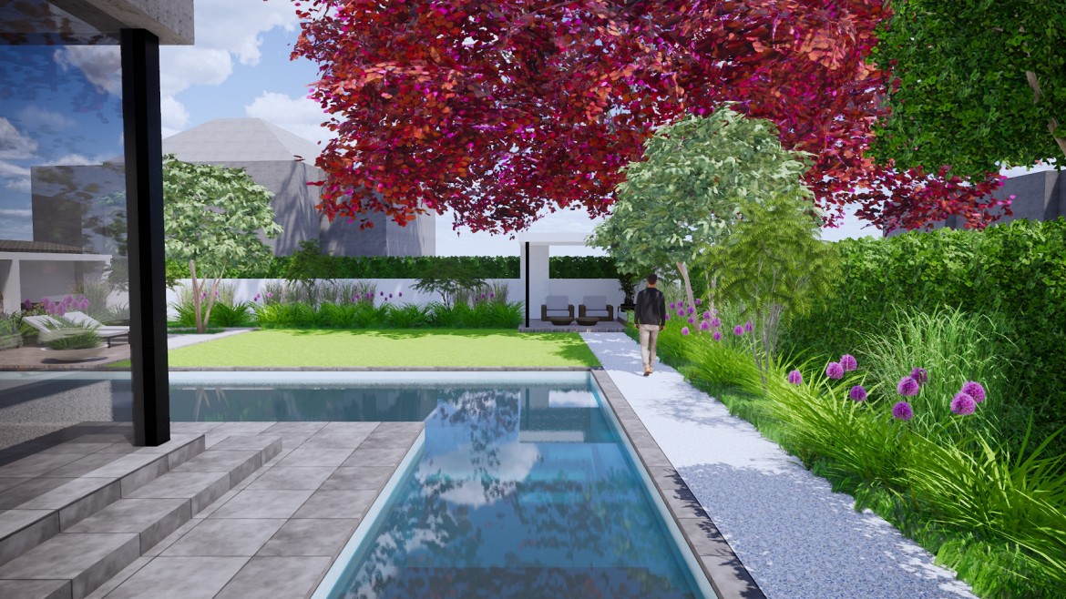 Oxide Kloppen vice versa Zwembad in de tuin: zo maak je een tuinontwerp met zwembad