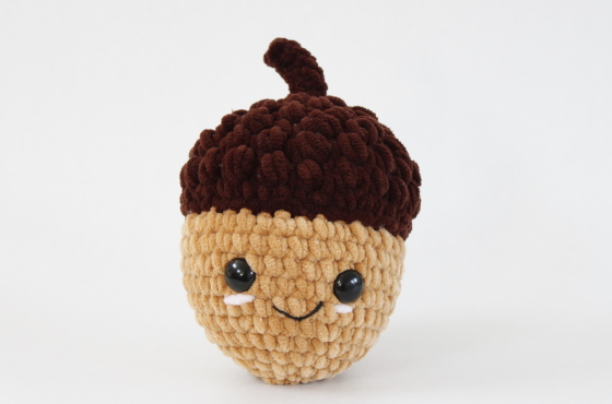 cute acorn crochet plush pattern autumn amigurumi toy