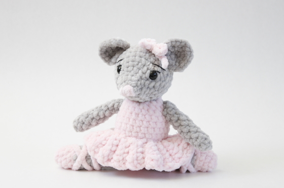 cute ballerina mouse crochet plush pattern amigurumi animal