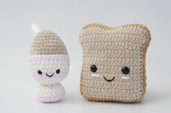 cute breakfast crochet plush pattern amigurumi food toys