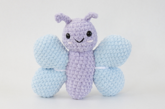 Cute butterfly crochet plush pattern kawaii insect amigurumi