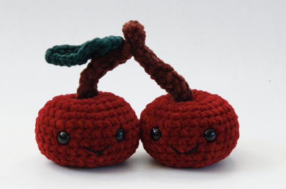 cute cherry crochet plush pattern fruit amigurumi toy